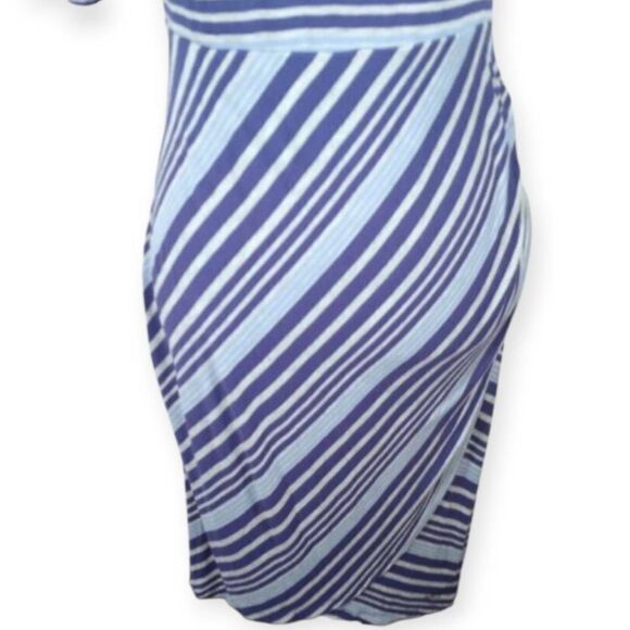 JESSICA SIMPSON MATERNITY BLUE & GRAY STRIPE DRESS SZ.M EUC. - Picture 3 of 8